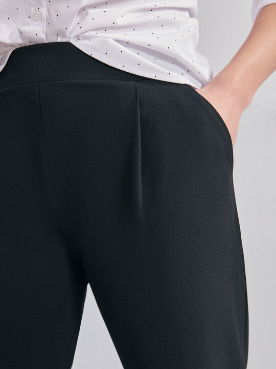 PANTALÓN PINZAS SLIM FIT Negro image number null