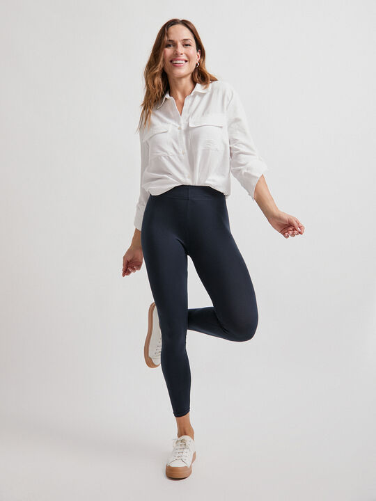 LEGGING BASICO LARGO Azul Marino image number null