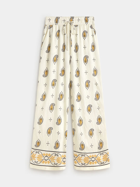 PANTALON FLUIDO Crudo image number null