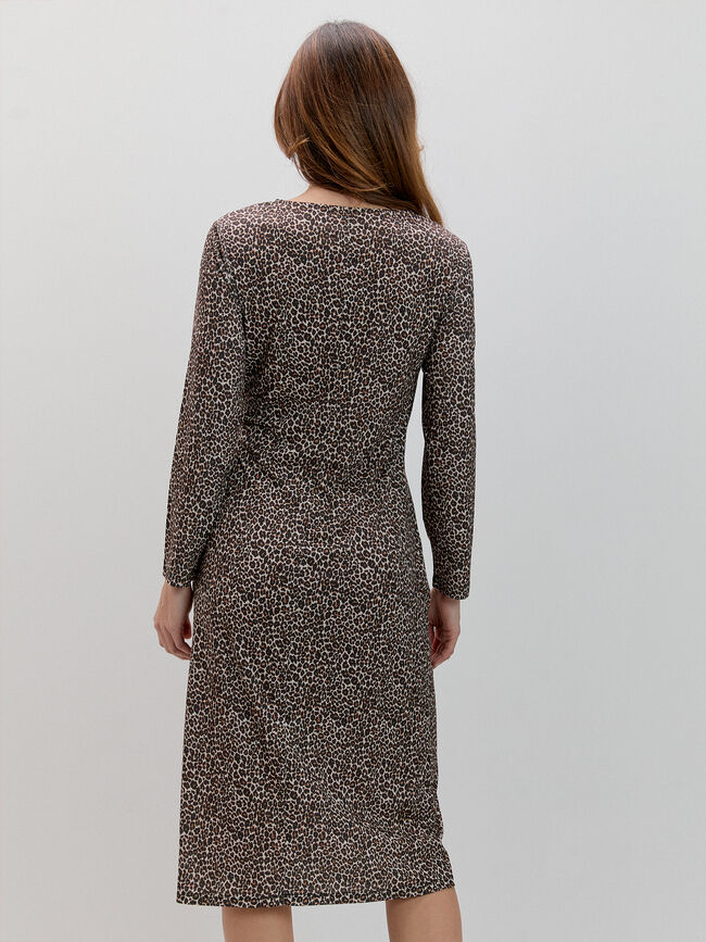 VESTIDO HEBILLA LEOPARDO Estampado 1