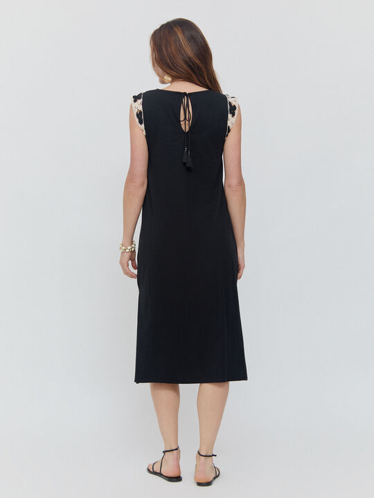 VESTIDO CROCHET Negro image number null
