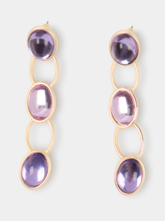 PENDIENTES RESINA COLOR Oro