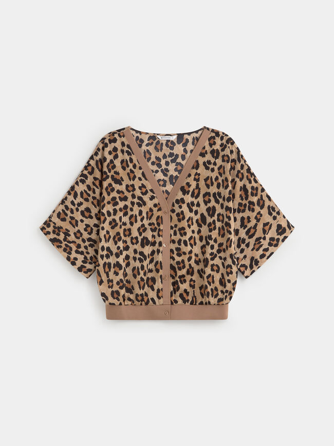 CHAQUETA ESTAMPADA Negro