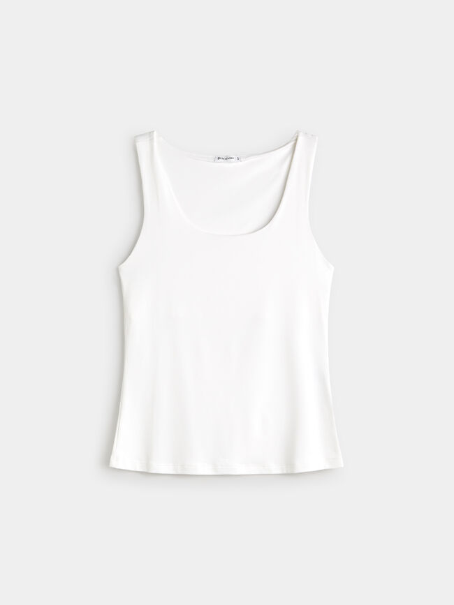 CAMISETA TIRANTE ANCHO Blanco Optico