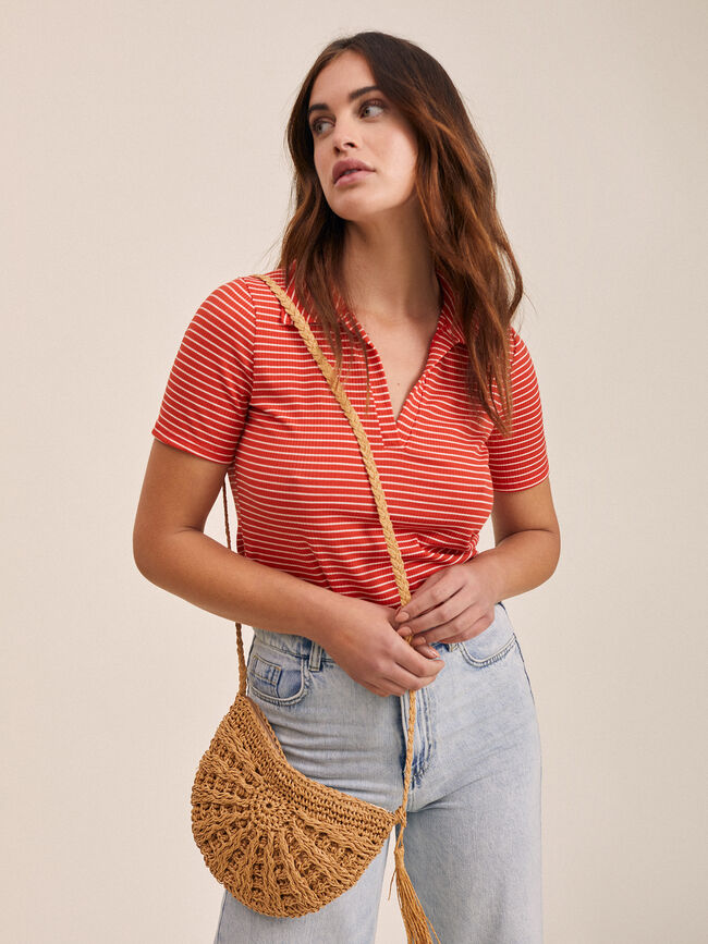 Camiseta polo Naranja quemado