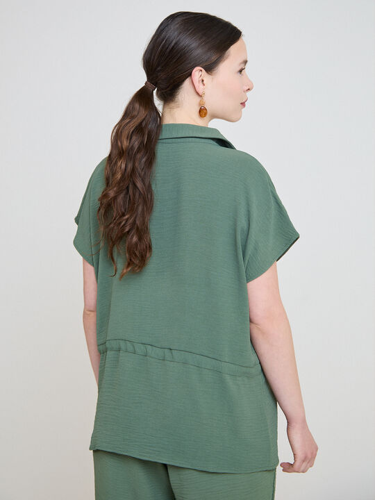 BLUSA SAFARI Verde oscuro image number null