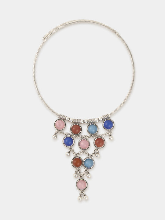 COLLAR LARGO PIEDRAS Silver image number null