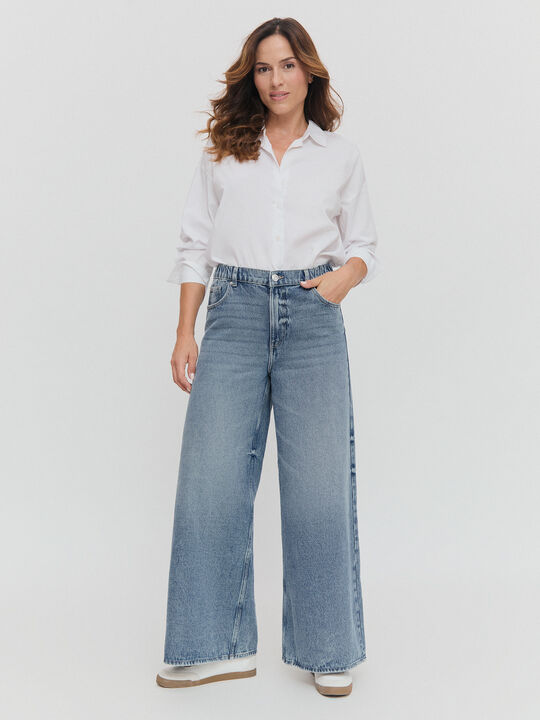 SUPER WIDE LEG GOMA Mid blue image number null