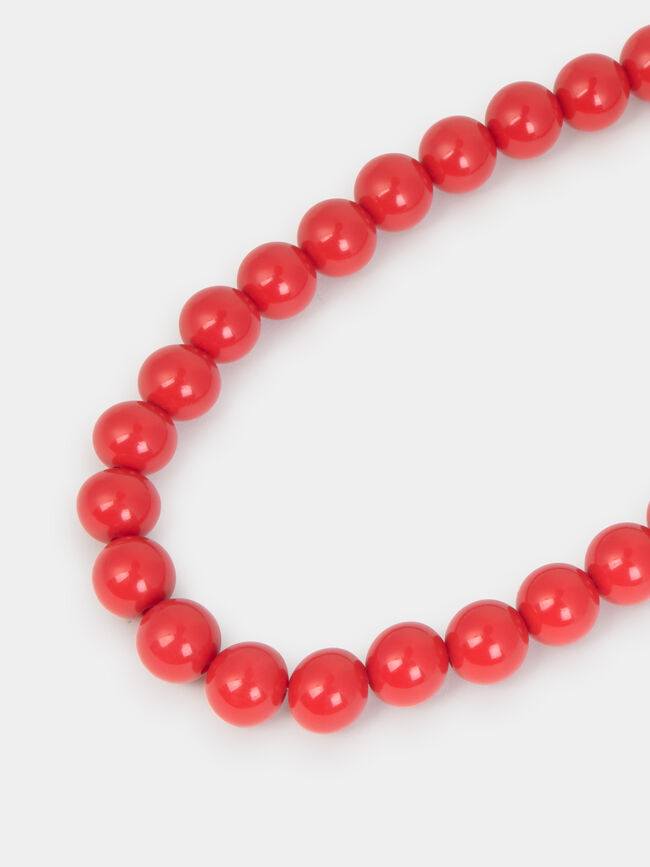 COLLAR MEDIO BOLAS Rojo
