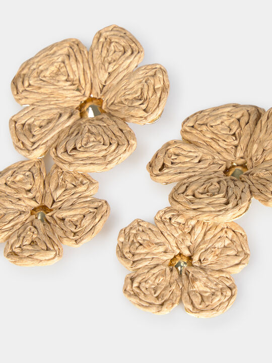 PENDIENTES DETALLE CROCHET Beige image number null