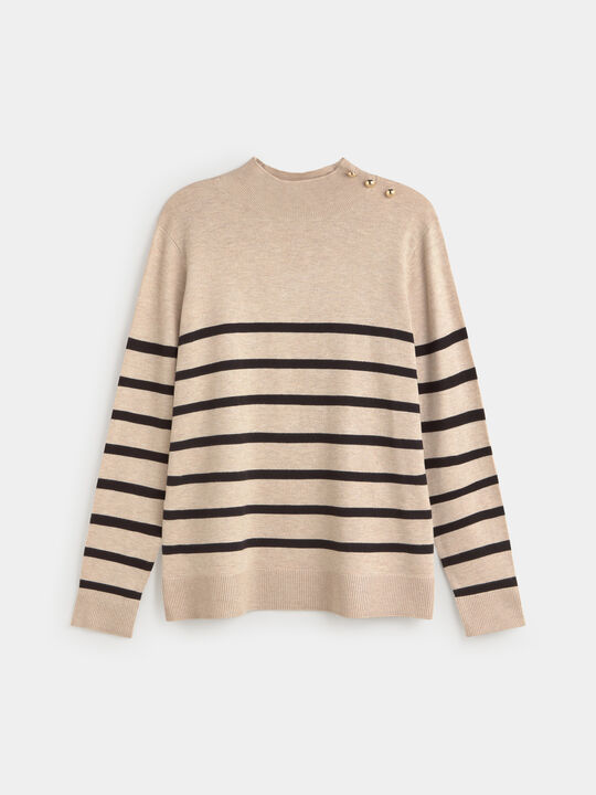 JERSEY PERKINS BOTONES Beige Tostado image number null