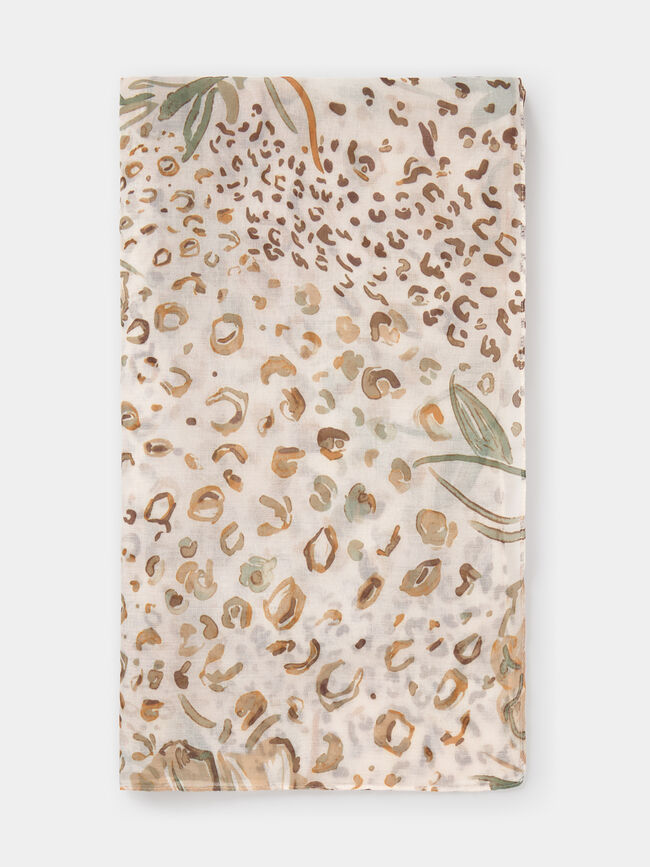 PA&Ntilde;UELO ESTAMPADO FLORES Crudo