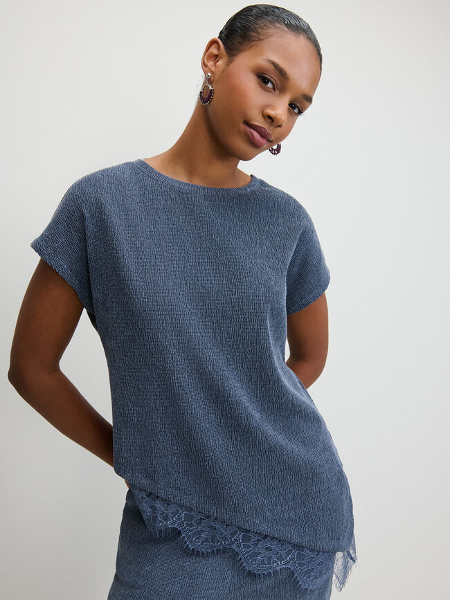 CAMISETA CRINKLE LACE Indigo
