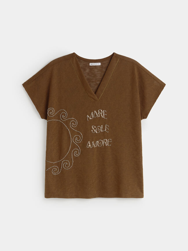 CAMISETA POSICIONAL SOL Marron chocolat