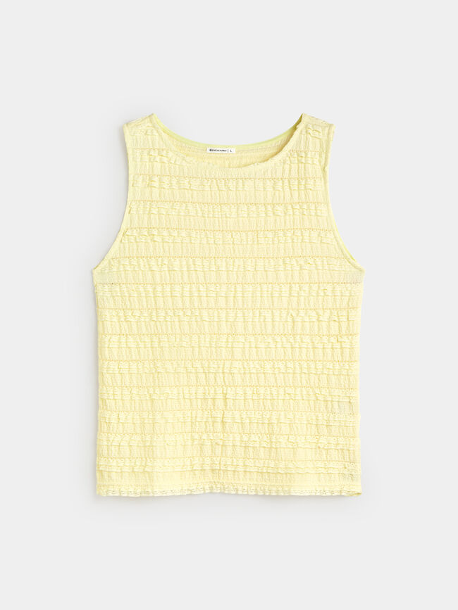 TOP TEXTURA Amarillo Pastel