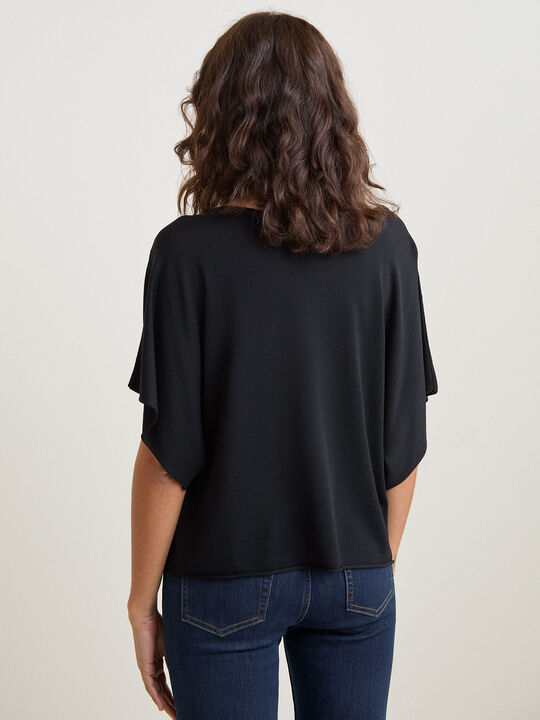 CAMISETA MANGA KIMONO Negro image number null