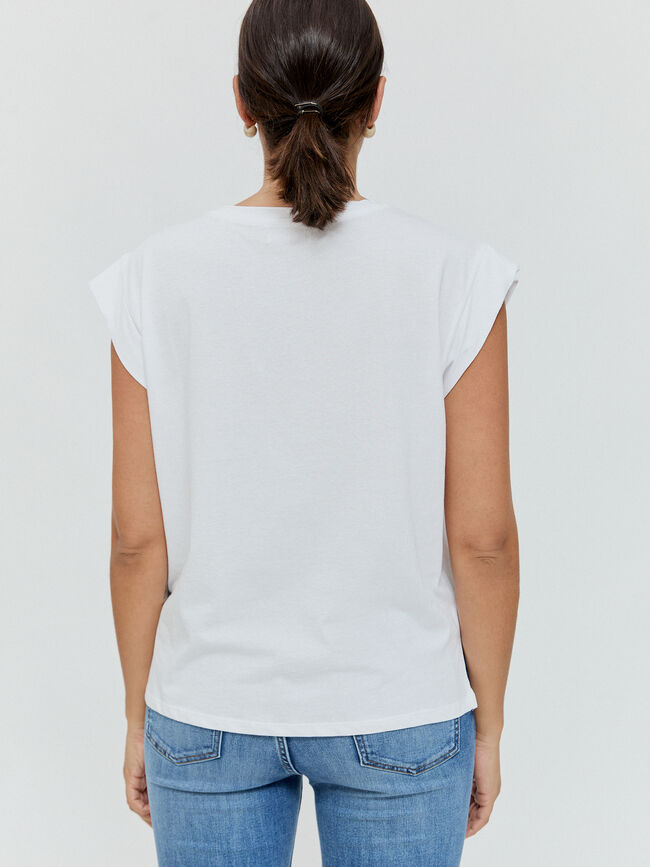 CAMISETA RECTA Blanco Optico