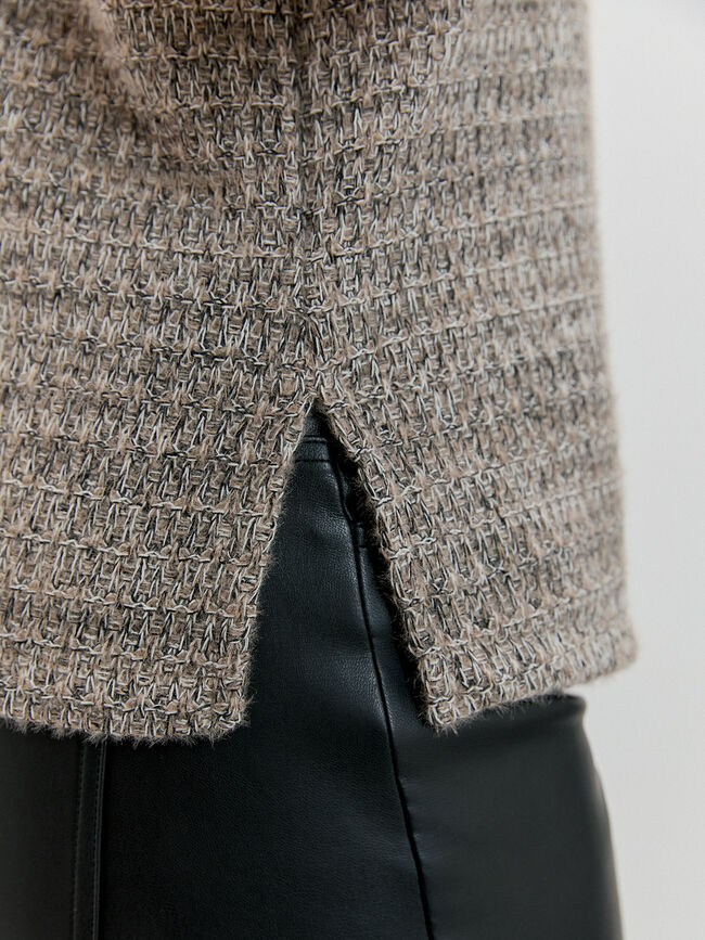 JERSEY TEJIDO TEXTURA Marron