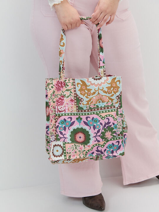 BOLSO SHOPPER ESTAMPADO Rojo Cabaret image number null