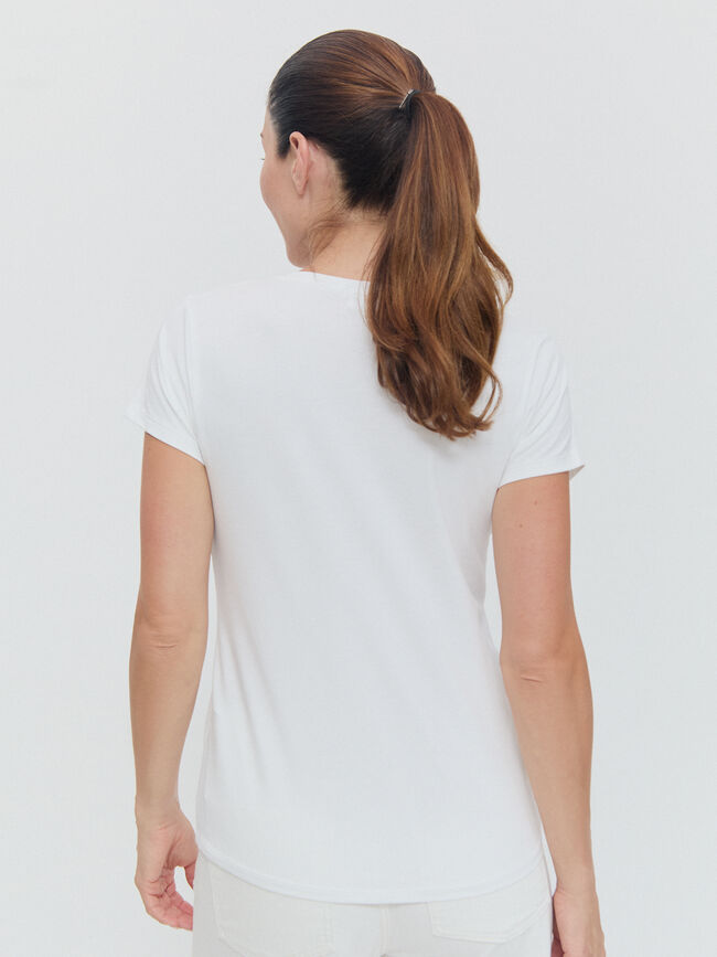 CAMISETA POSICIONAL CORAZÓN Blanco Hueso