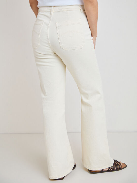 WIDE LEG CROP BOLSILLOS Vainilla image number null