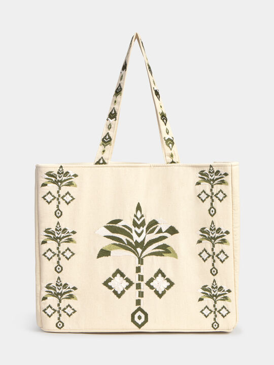 BOLSO CANVAS PALMERA Crudo image number null