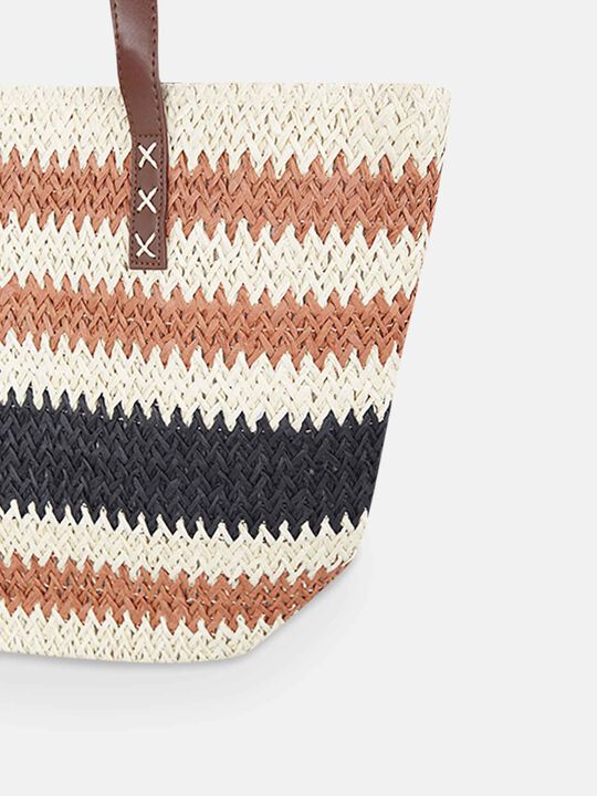 Bolso rafia estampado rayas Estampado 1 image number null