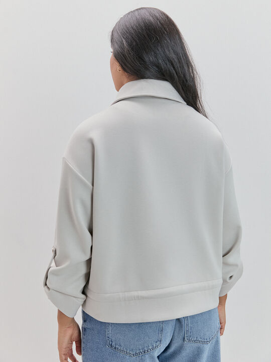 CHAQUETA DETALLE BOLSILLOS Piedra image number null