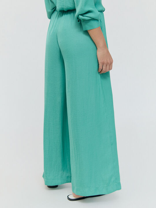 PANTALÓN ANCHO CORDÓN Verde Pino image number null