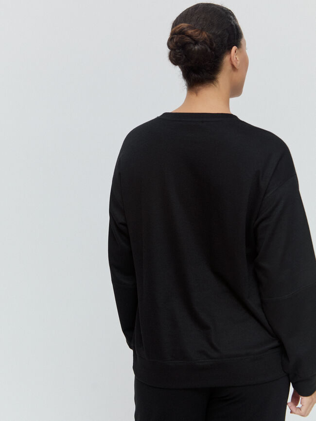 SUDADERA CORTES Negro