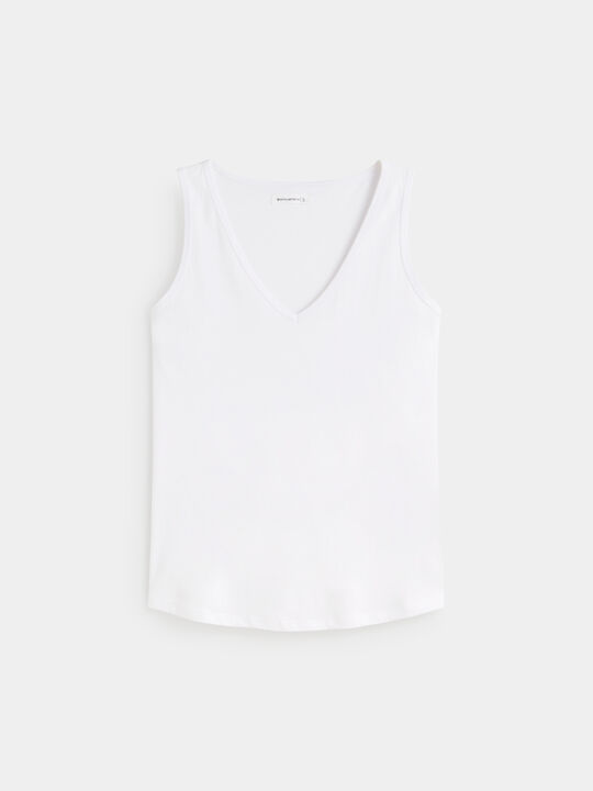Top básico algodón Blanco Optico image number null