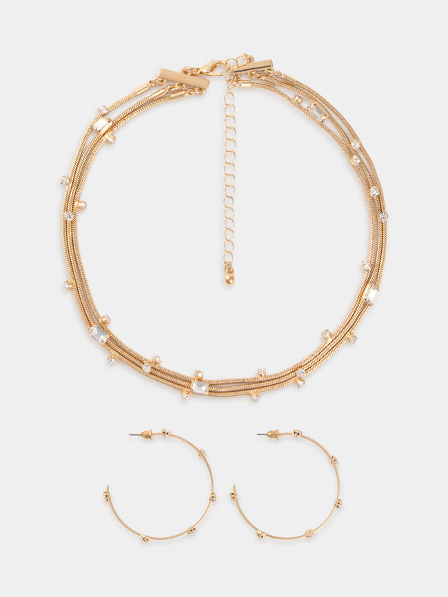 PACK COLLAR PENDIENTES Oro