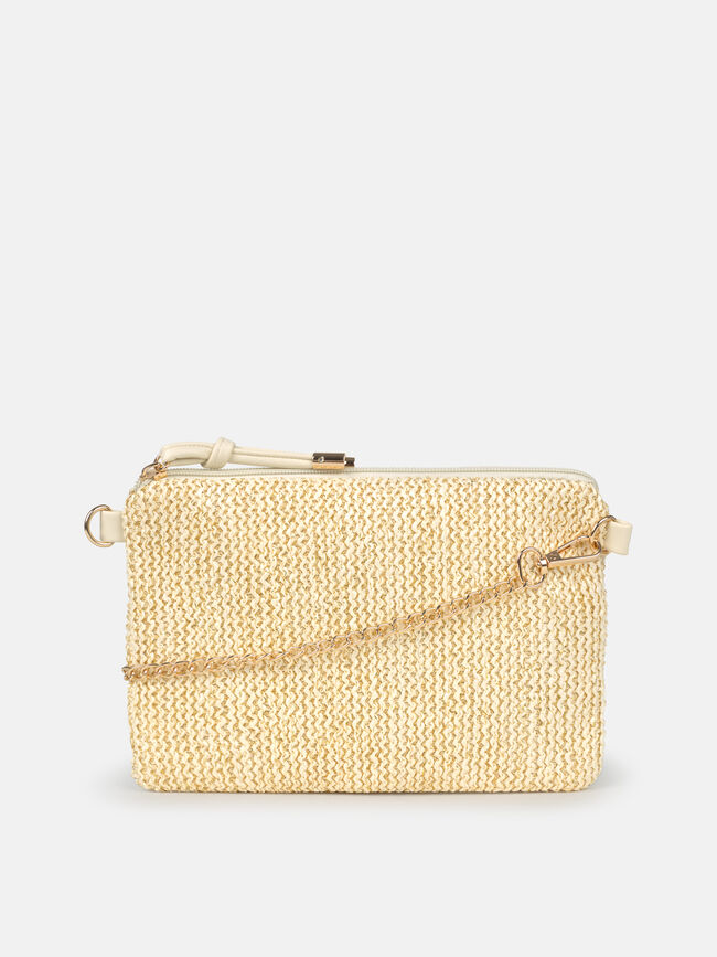BOLSO MEDIO RAFIA Crudo