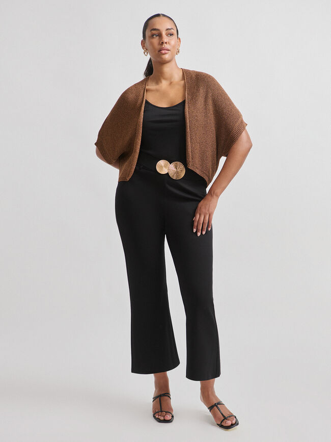 CARDIGAN BRILLO Marron