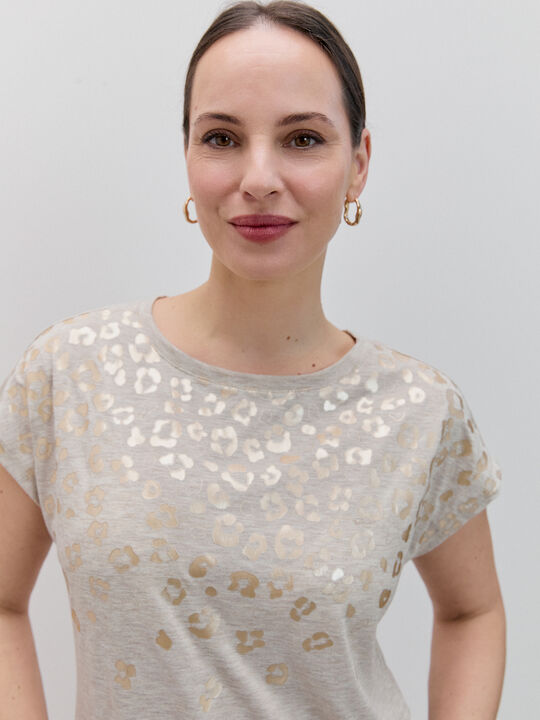CAMISETA LEOPARDO DEGRADADO beig vigore image number null