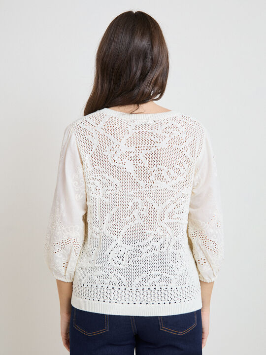 C&Aacute;RDIGAN BOTONES BIMATERIA Crudo image number null