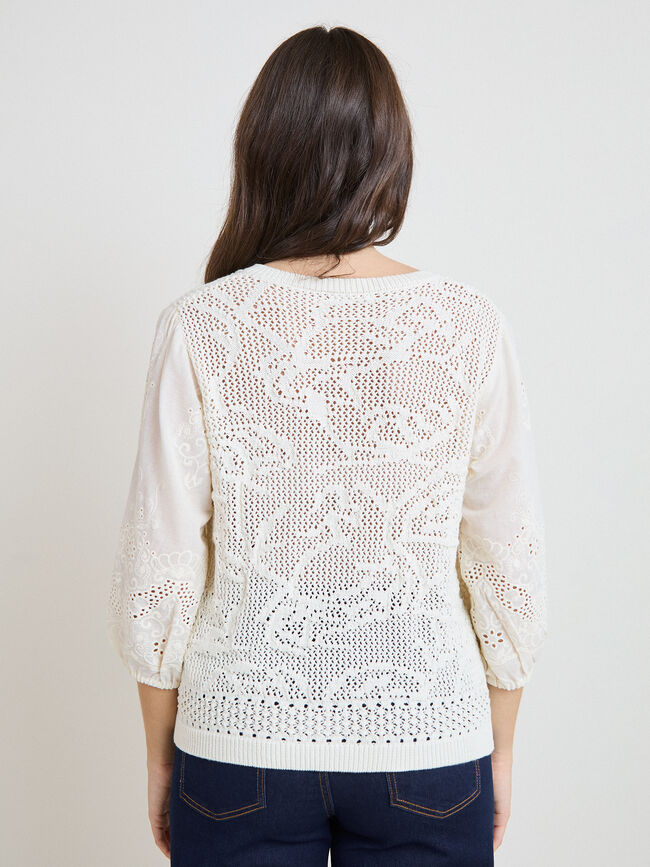 C&Aacute;RDIGAN BOTONES BIMATERIA Crudo