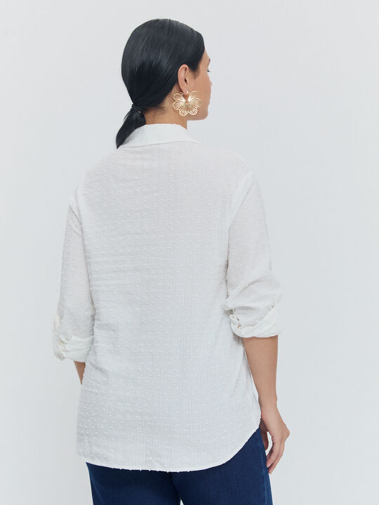 CAMISA ALGODON DOBBY Crudo image number null