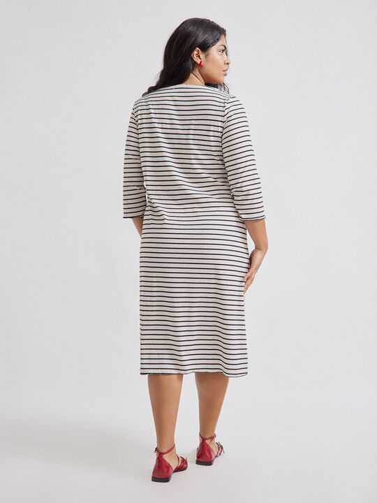 VESTIDO RAYAS Crudo image number null