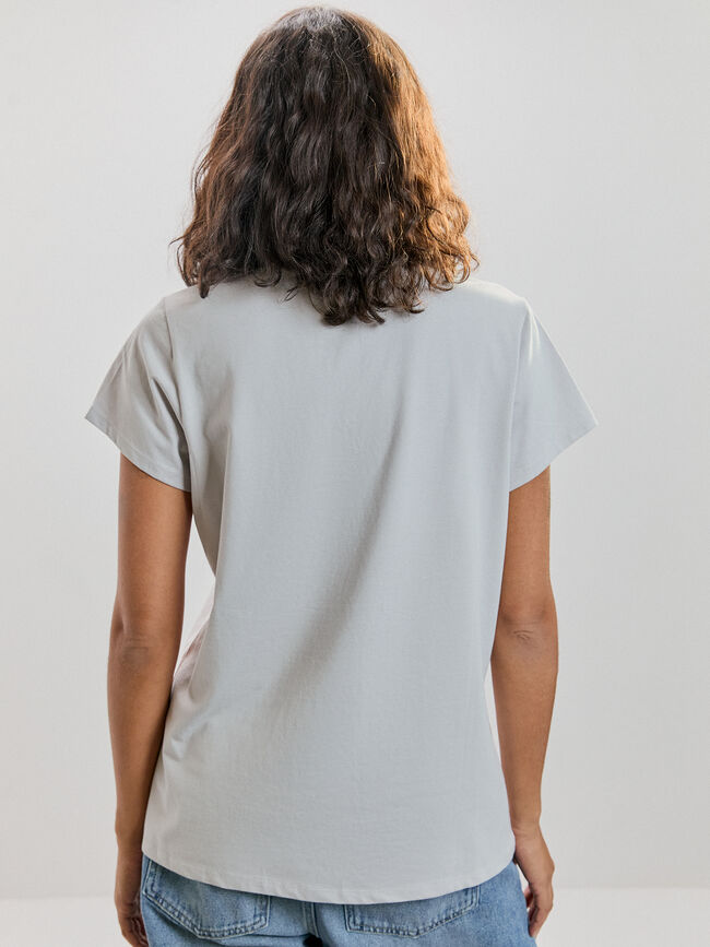 CAMISETA ESTRELLA BRILLO Gris