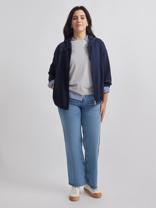 BOMBER CAPUCHA Azul Marino image number null