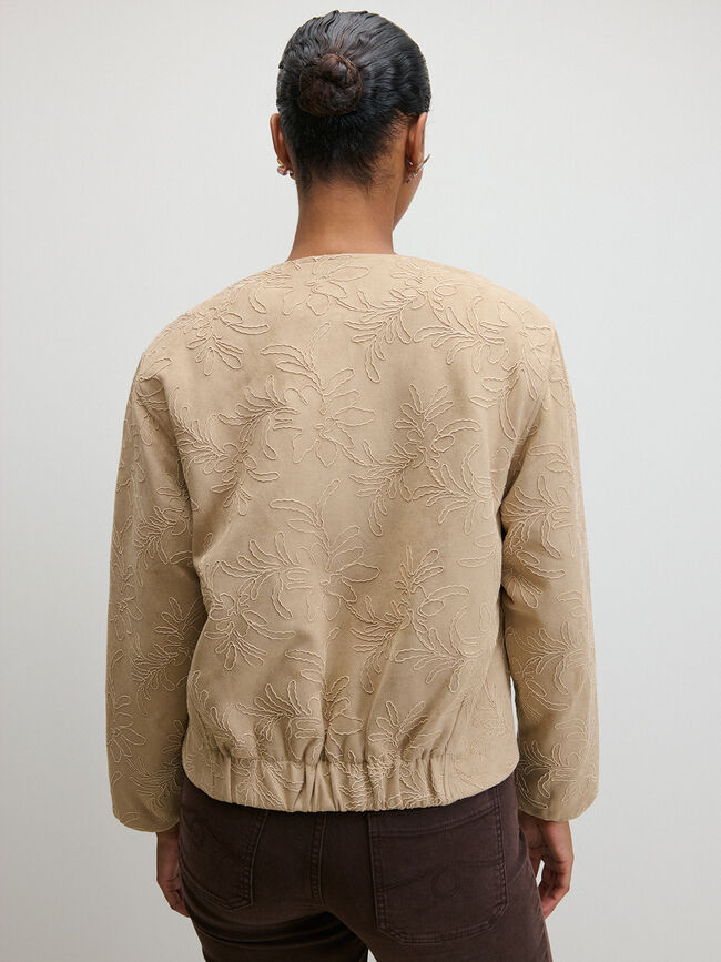 BOMBER ANTELINA BORDADA Camel