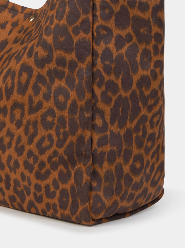 BOLSO TOTE ANIMAL PRINT Marron
