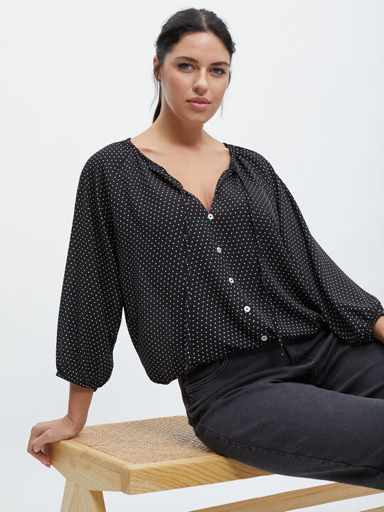BLUSA LUNARES BOTONES Negro image number null