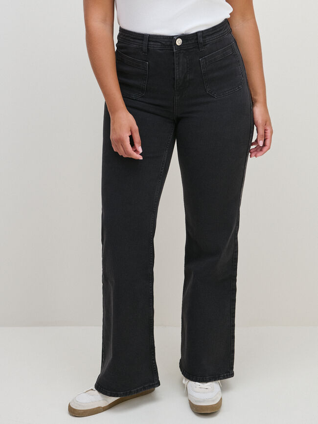 WIDE LEG BOLSILLOS Negro