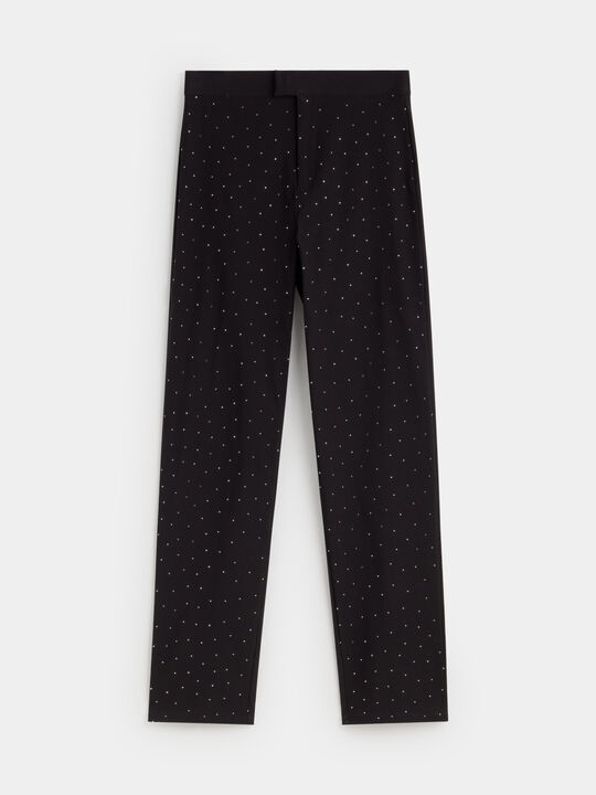 pantalon recto brillo Negro image number null