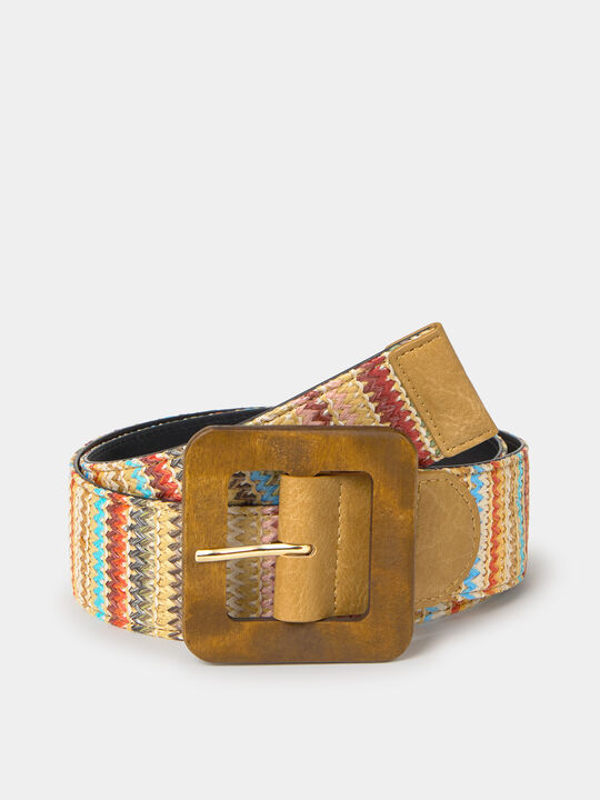 CINTURON MULTICOLOR MADERA Multicolor image number null