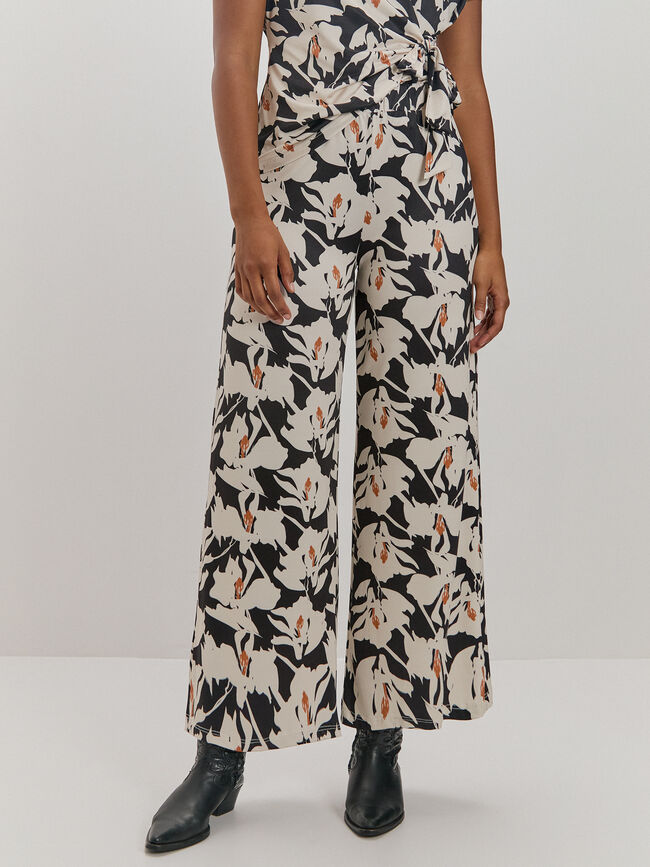 PANTALON ESTAMPADO Negro