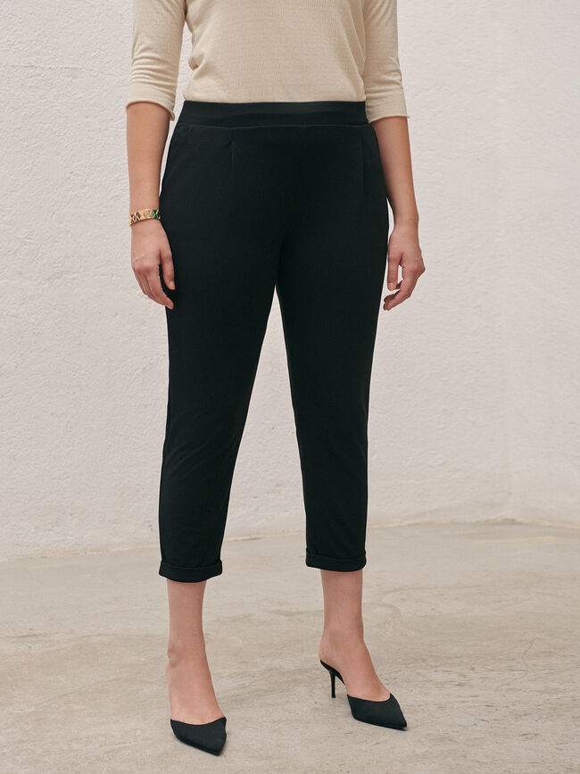 PANTALÓN PINZAS SLIM FIT Negro