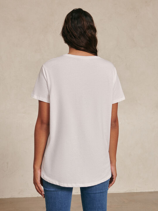Camiseta cuello redondo Blanco Optico image number null